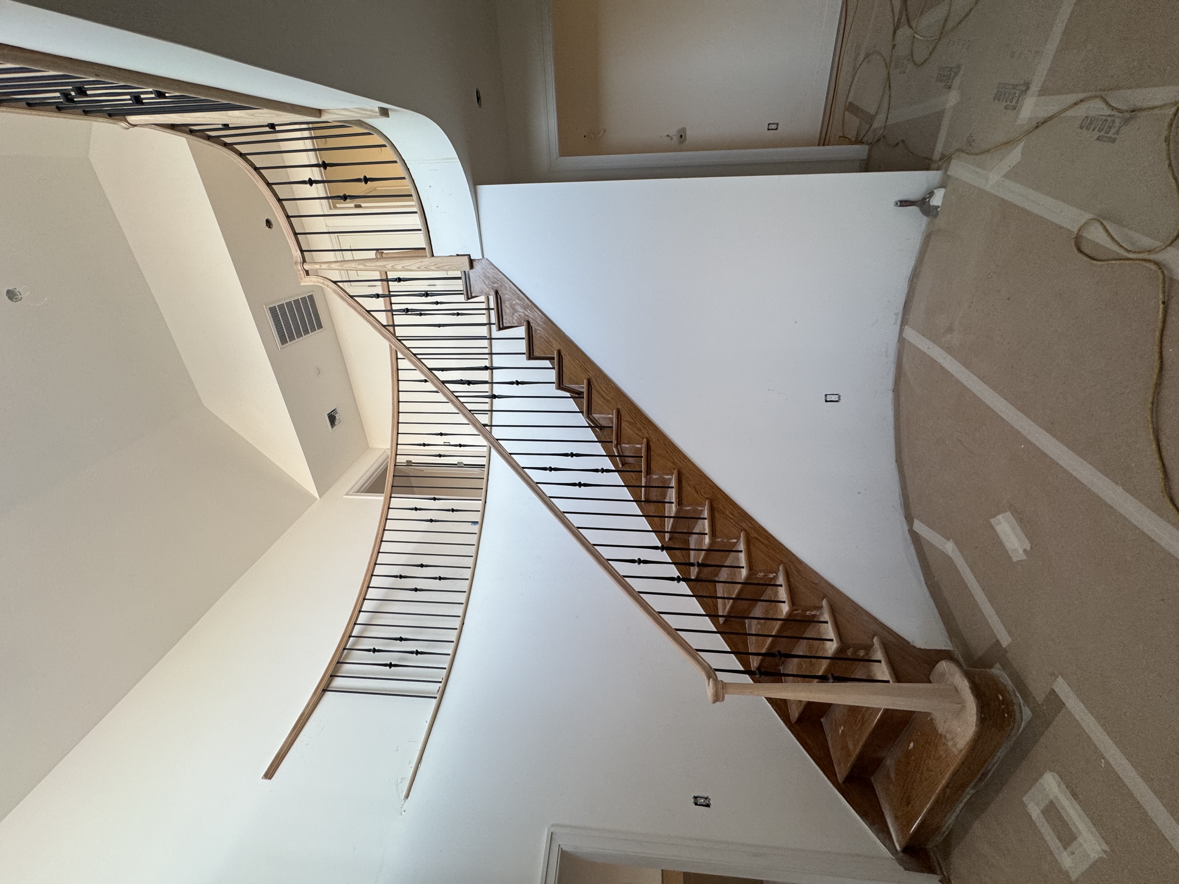 Elegant staircase with contemporary design features