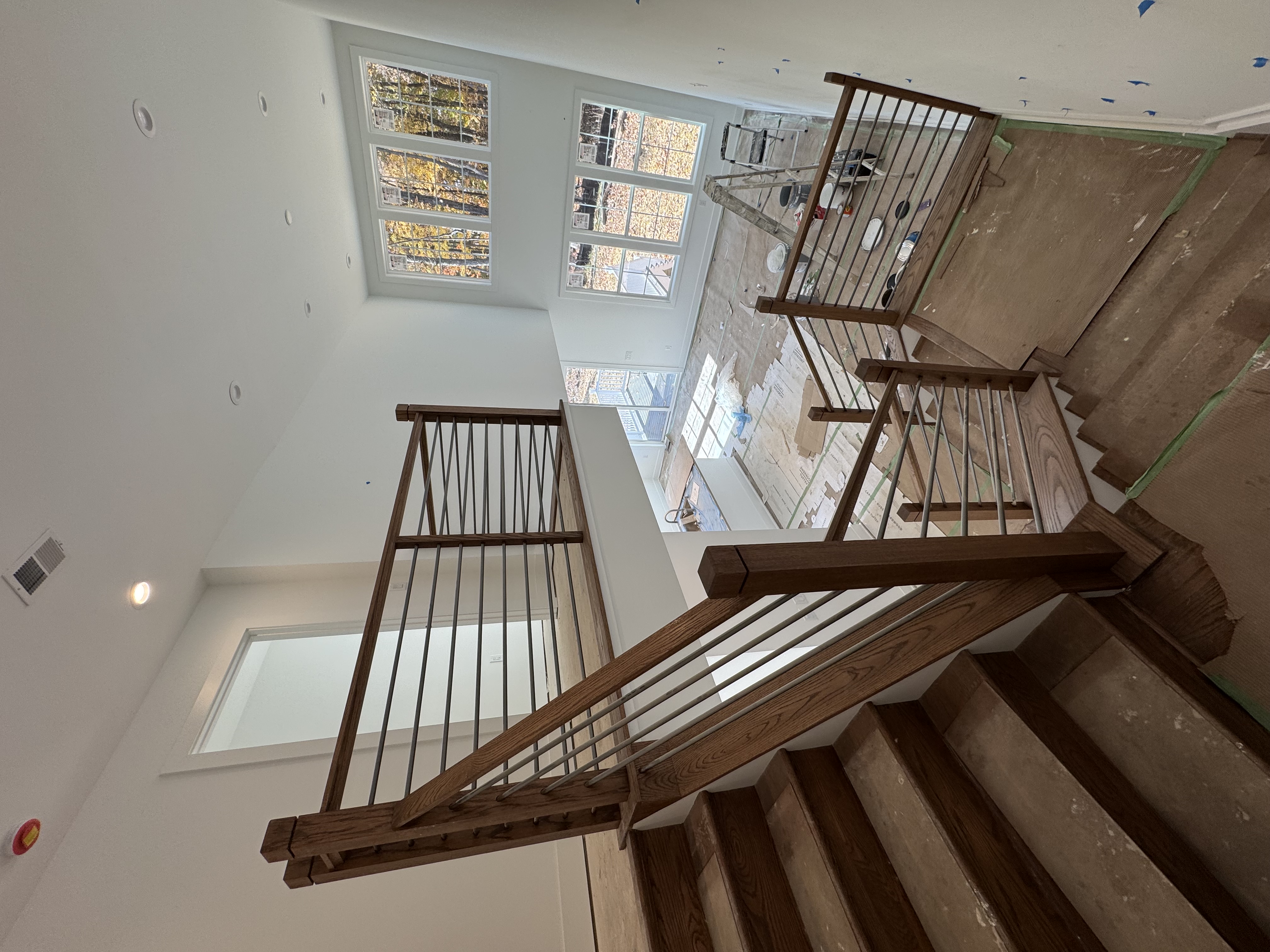 Custom staircase with modern architectural elements