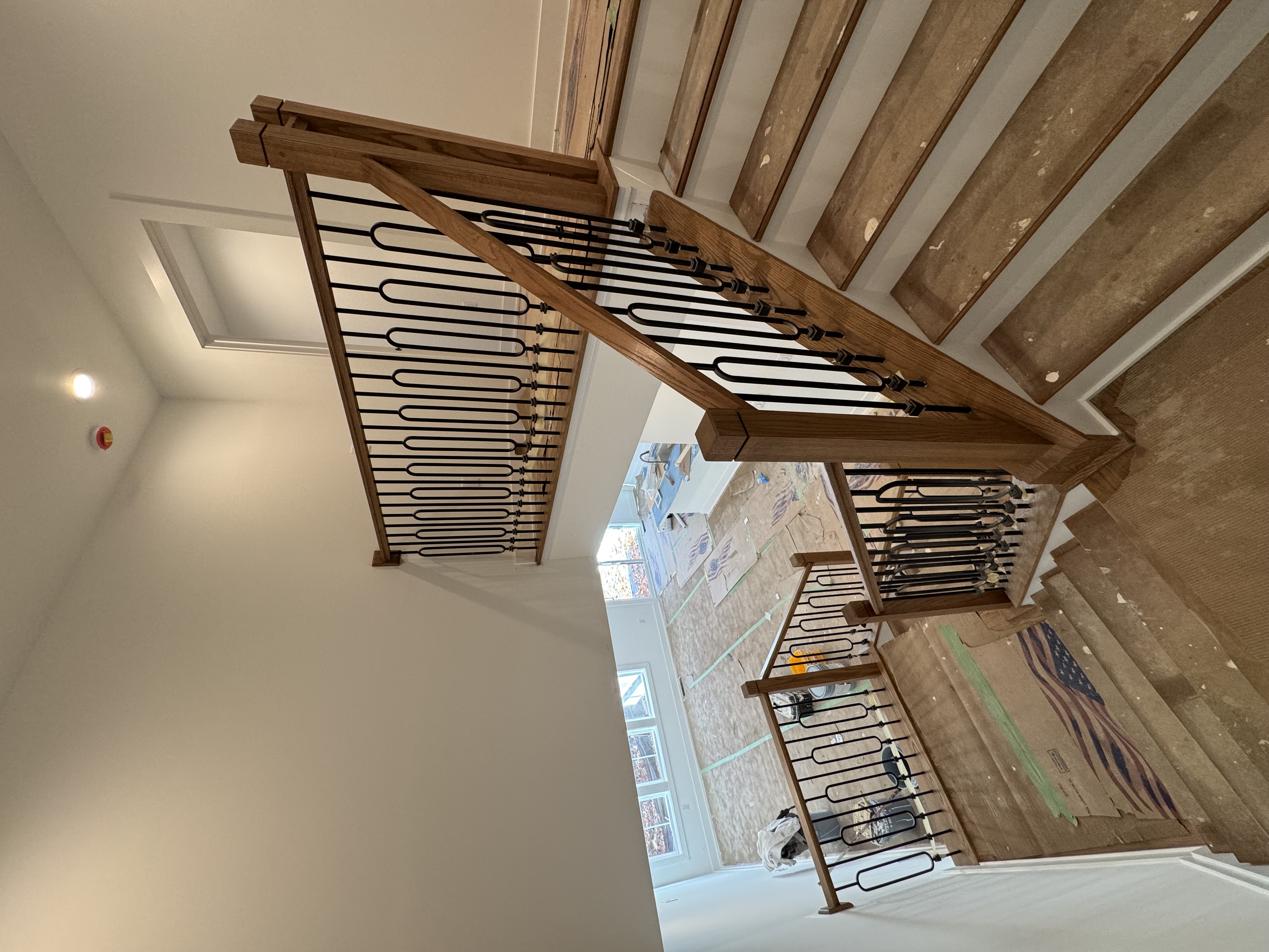 Modern staircase with custom railing craftsmanship