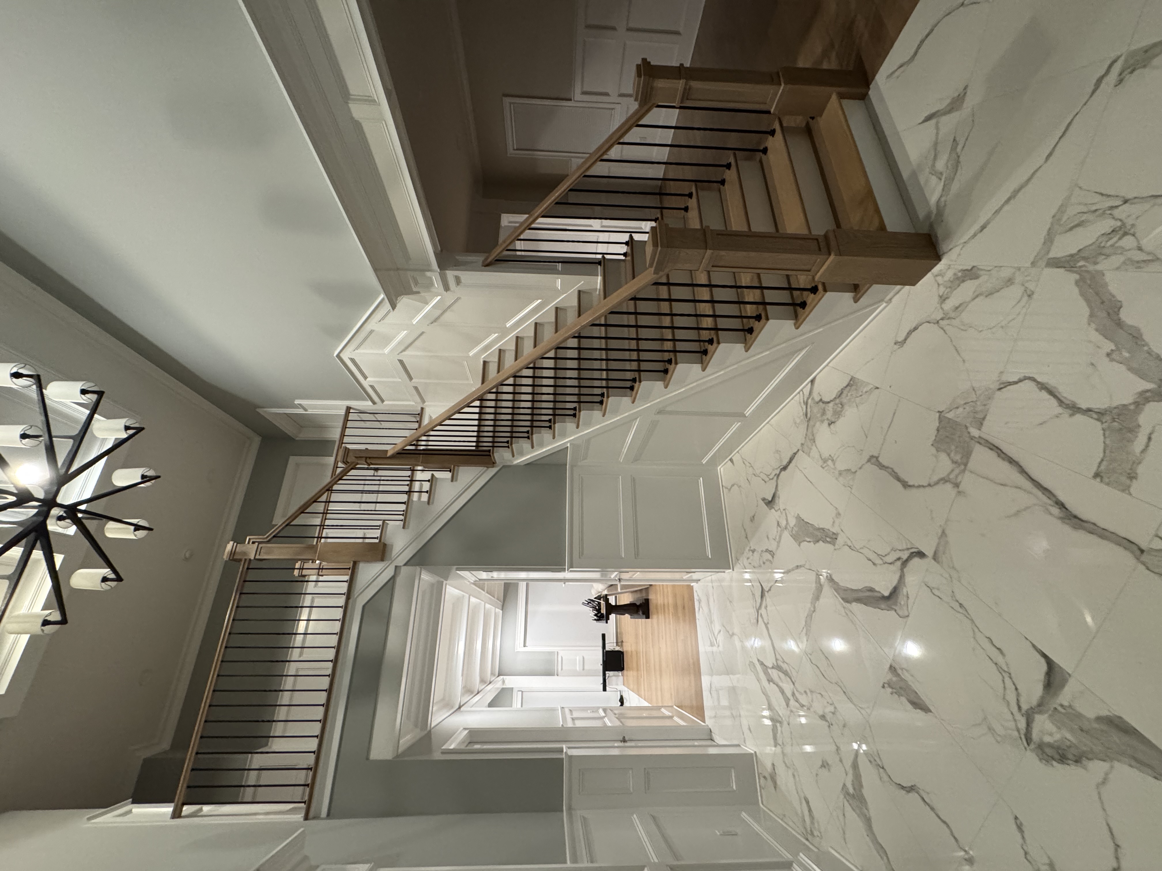 Elegant staircase renovation with modern design